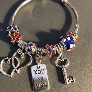 Handmade charm bracelets.